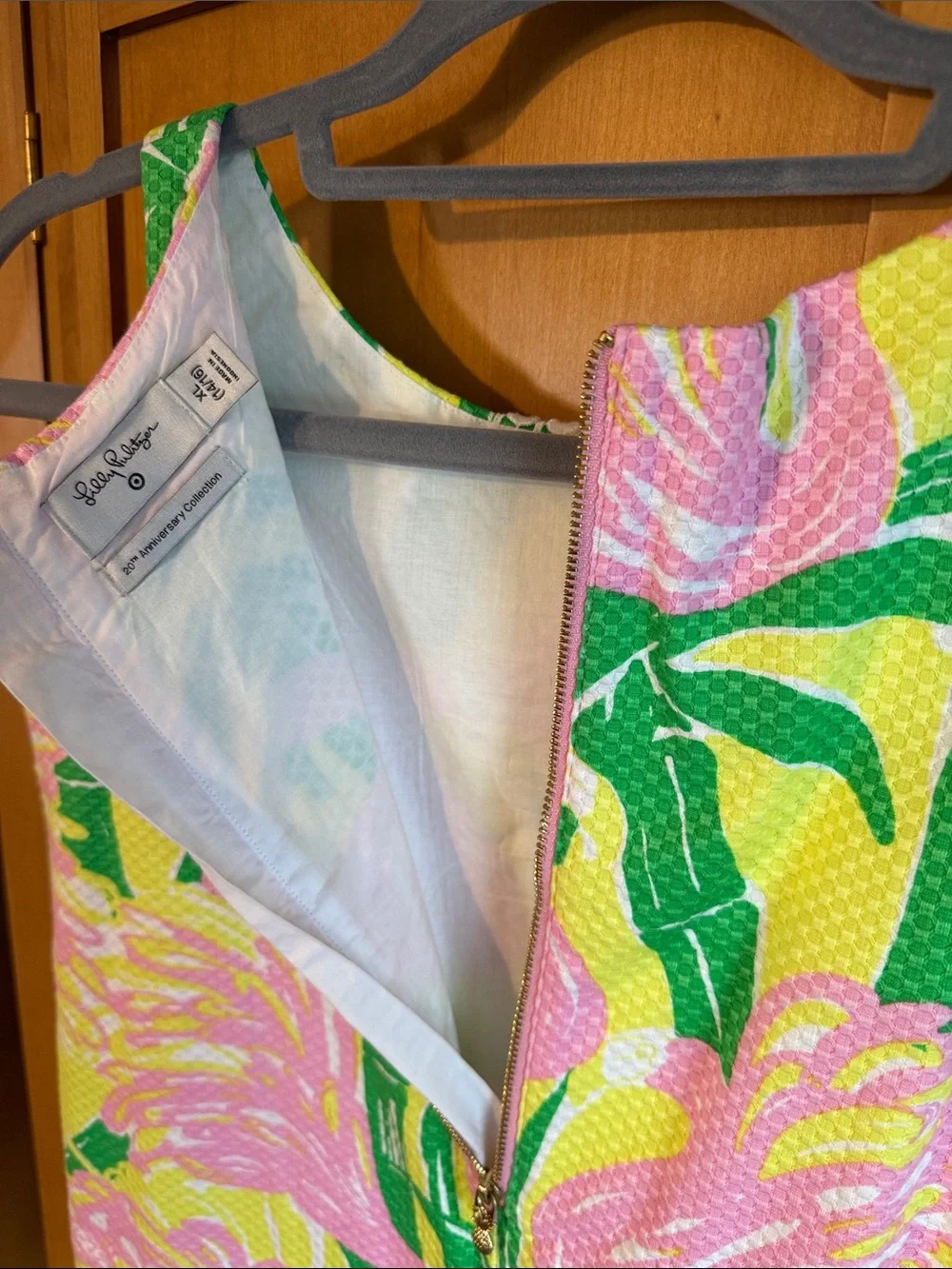 Lilly Pulitzer for Target Pink, Yellow & Green Tropical Shift Dress